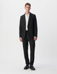 Pantalon de costume SLIM noir maille Milano Homme-2