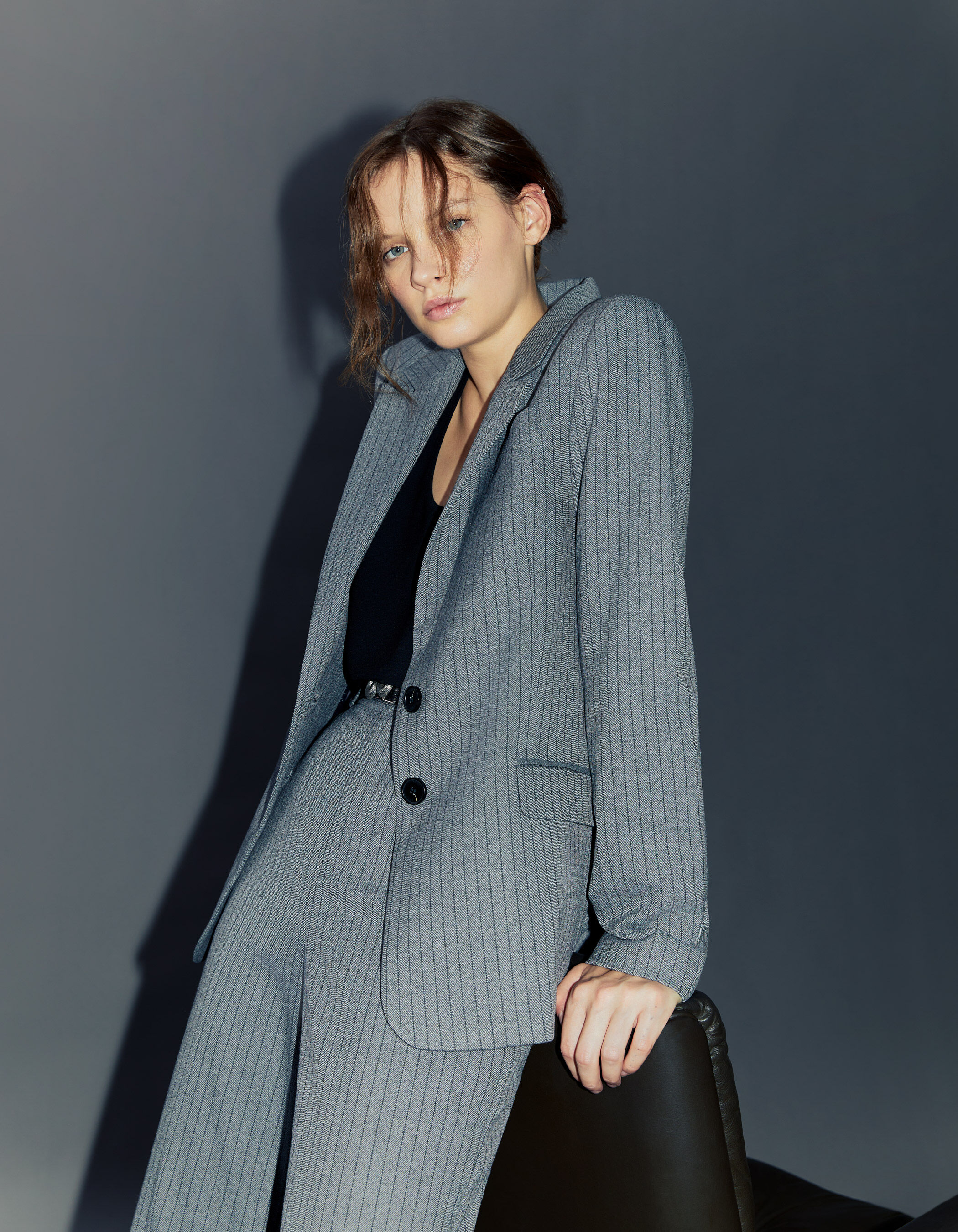 Grey suit new arrivals jacket women