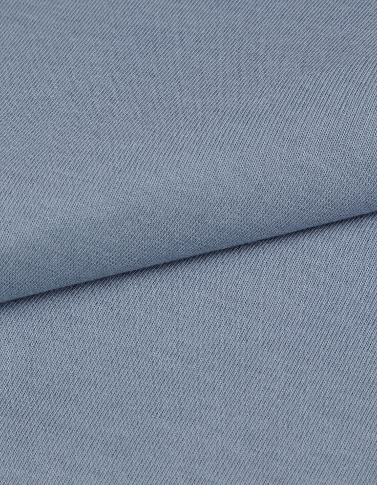 T-shirt col rond bleu coton modal Homme-6