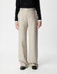 Women's beige suit pants-5