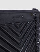 Women's 1440 Reporter clutch bag in black leather-4