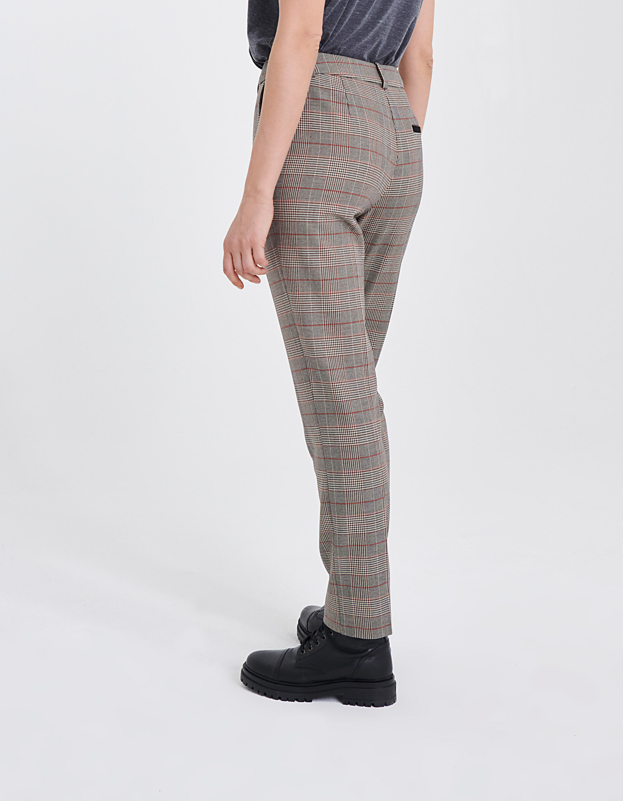 Pantalon cigarette sale carreaux