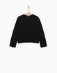 Girls’ black embroidered cardigan-6
