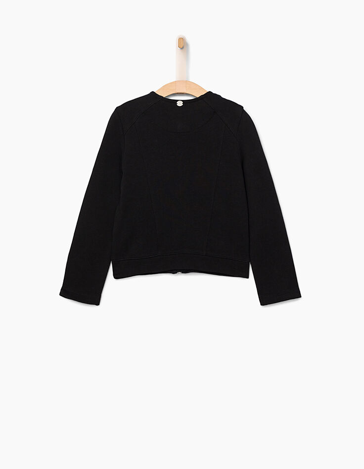 Girls’ black embroidered cardigan-6