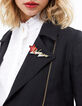Veste noire en lin esprit motard I.Code-4