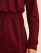 Robe longue bordeaux molleton monogramme I.Code-5