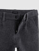 Pantalon CHINO gris maille Ottoman garçon-5 Pantalon CHINO gris maille Ottoman garçon-5