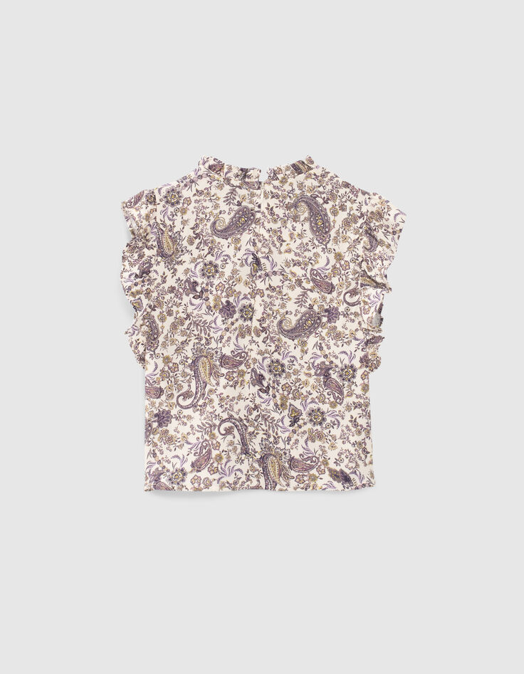 Girls&rsquo; ecru paisley print Ecovero&reg; blouse-3