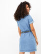 Robe en jean authentique à ceinture rayée I.Code-4