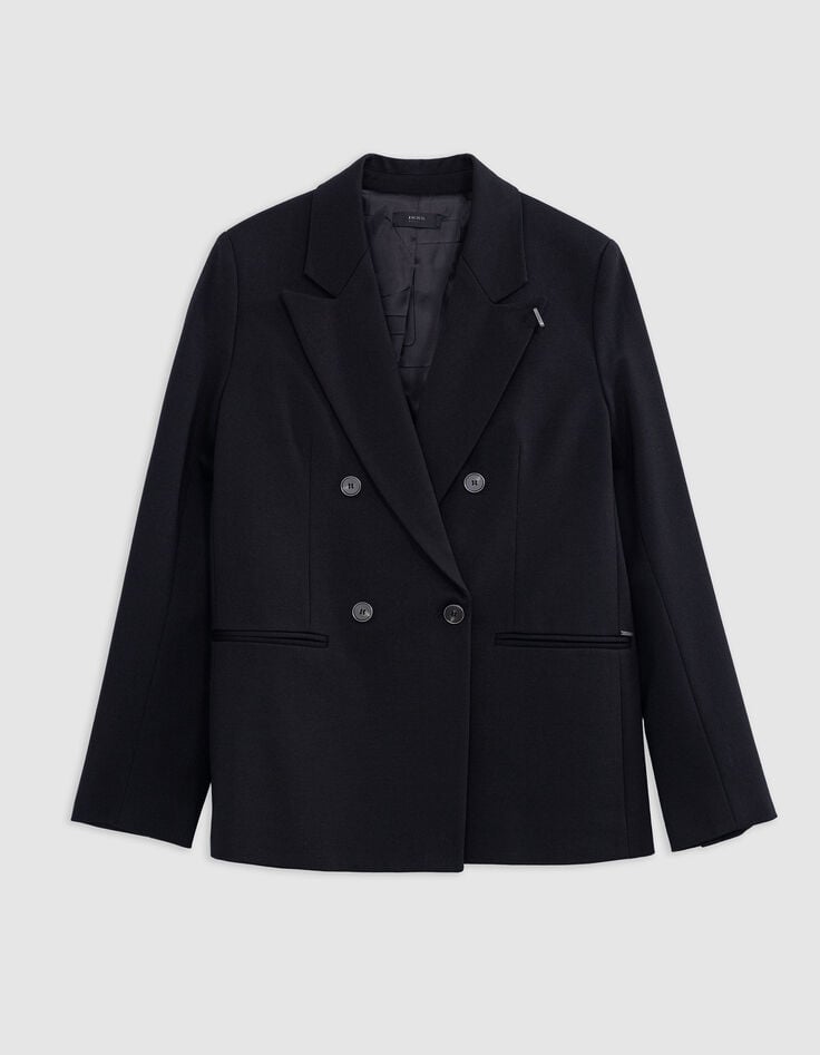 Americana negra ancha punto Milano mujer-6