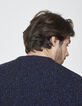 Pull bleu chiné homme-6