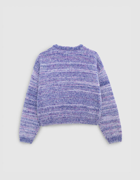 Chaqueta de punto azul y rosa para niña - IKKS