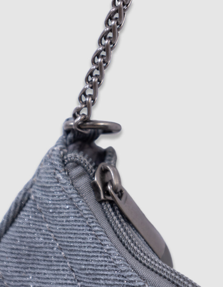 Sac à main bleu pailleté matelassage cœurs fille-5 Sac à main bleu pailleté matelassage cœurs fille-5
