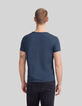 Men’s petrol organic cotton Essential round-neck T-shirt-2