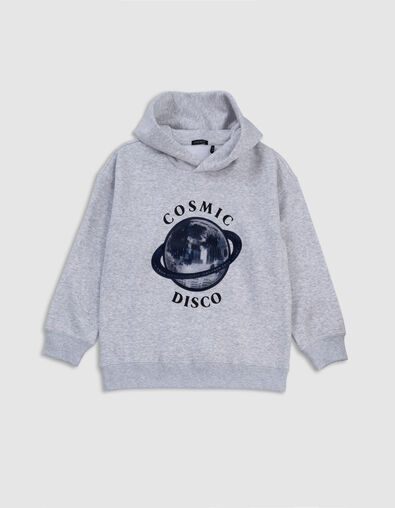 Sweat gris visuel lenticulaire cosmic-disco gar&ccedil;on - IKKS