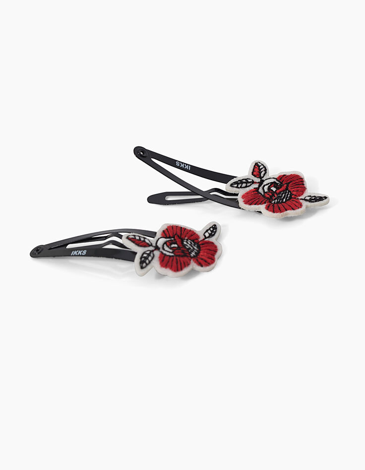 Girls' black hair clips-3