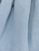 Robe en jean bleue smockée bretelle asymétrique fille-8