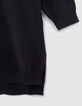 Vestido jersey navy oscuro de punto con cuello vuelto ni&ntilde;a-4