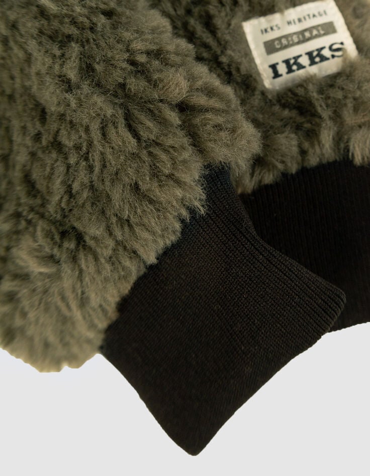 Khaki Jungen-Sherpahandschuhe-3 Khaki Jungen-Sherpahandschuhe-3