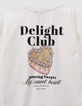 Girls’ ecru organic cotton T-shirt with cake image-5