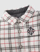 Baby boys’ grey/check reversible overshirt-5