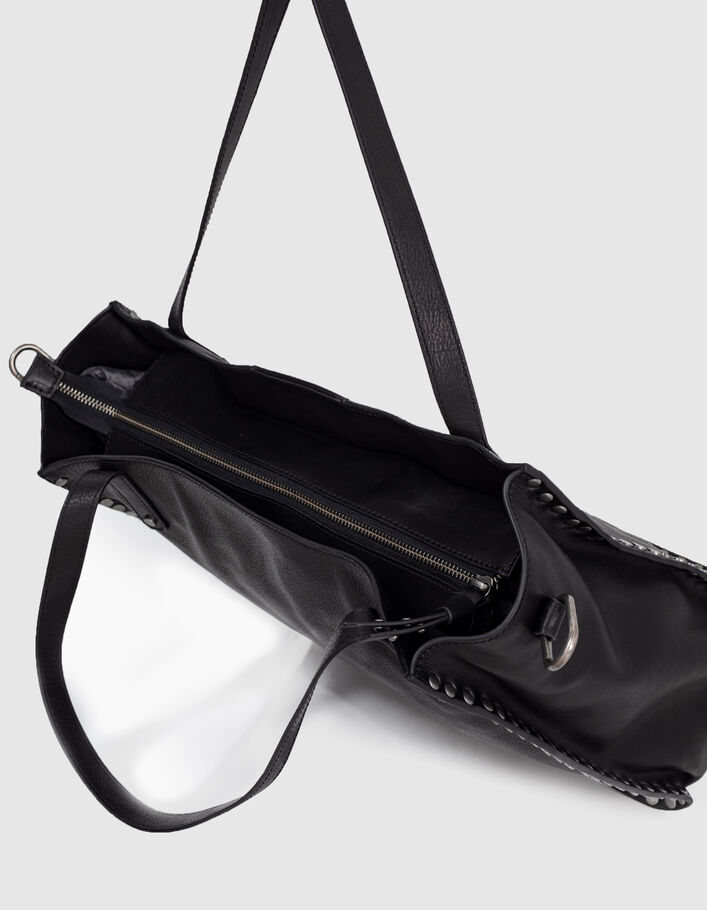 The Working Bag, Damencabastasche aus Leder, Schwarz - IKKS