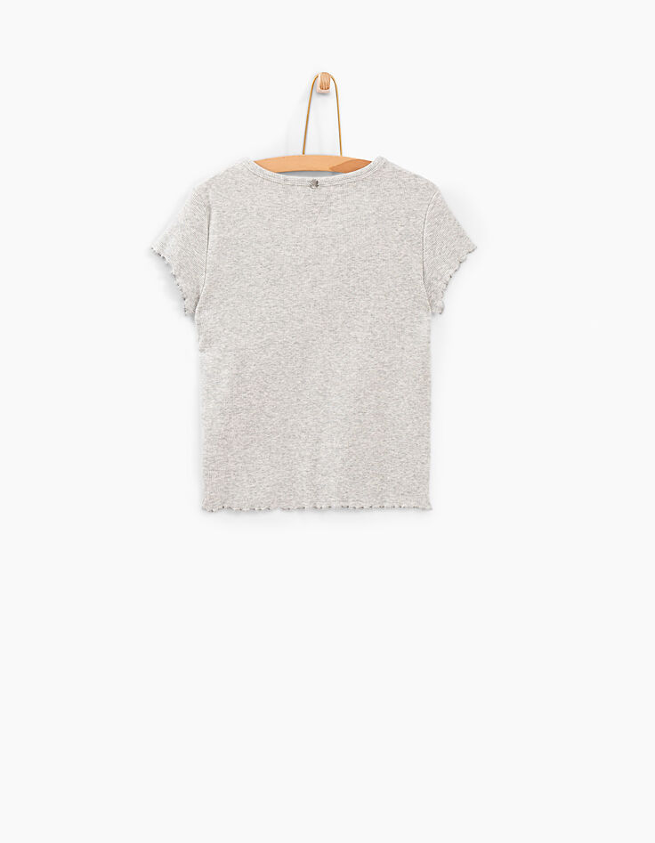 Graues Mädchen-T-Shirt mit Regenbogen-4 Graues Mädchen-T-Shirt mit Regenbogen-4