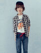 Gebroken wit T-shirt leeuw jongens-4