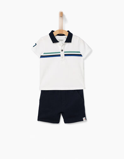 Polo y shorts felpa bebé niño - IKKS
