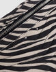 Women's 1440 ecru zebra canvas belt bag-3