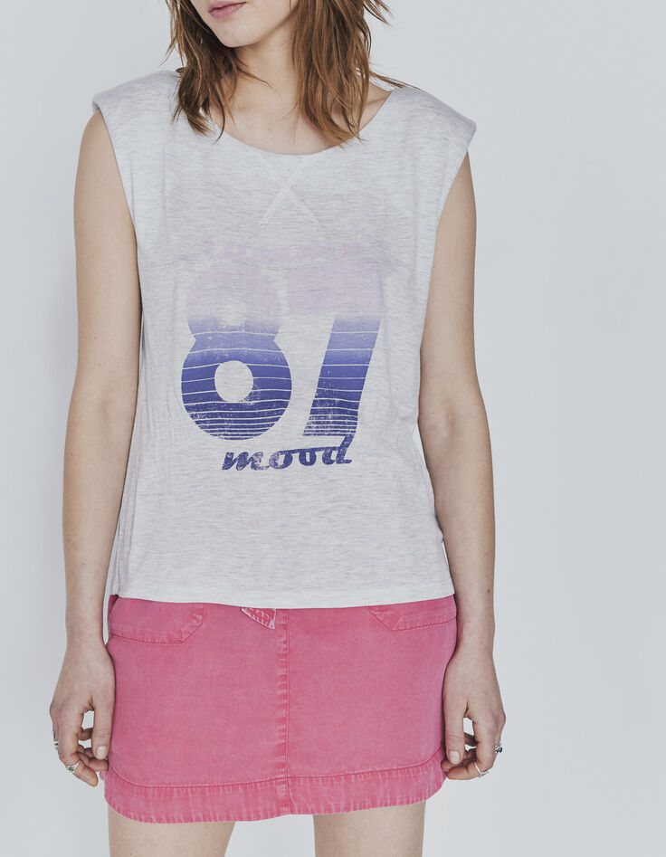 Camiseta crudo Ecovero® hombreras mujer-4