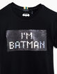 Boys’ black I'm Batman sequin Batman T-shirt-3