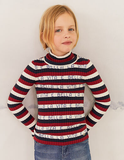 Girls' striped sweater - IKKS