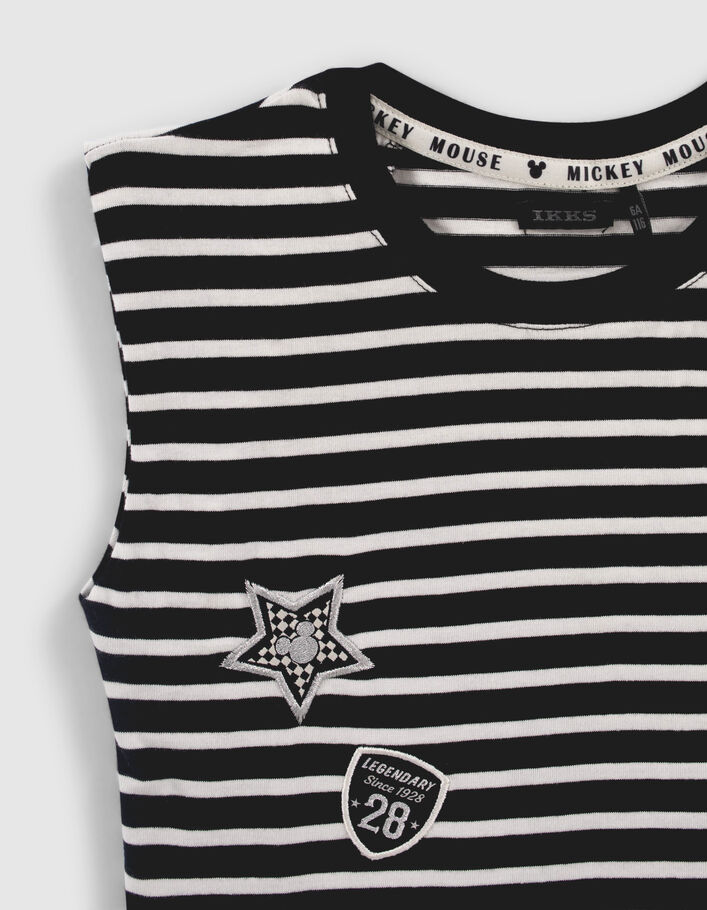 Schwarzes Mädchen-T-Shirt mit Streifen IKKS – MICKEY - IKKS