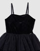 Robe bustier noire velours et tulle fille-3