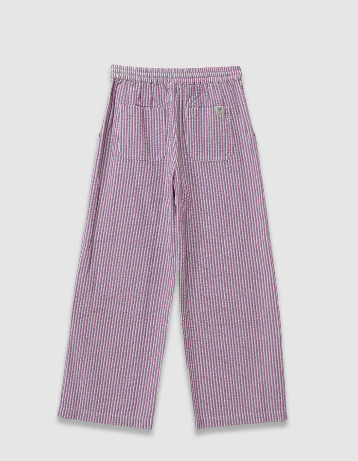 Pantal&oacute;n parma estampado seersucker rayas para ni&ntilde;a-3