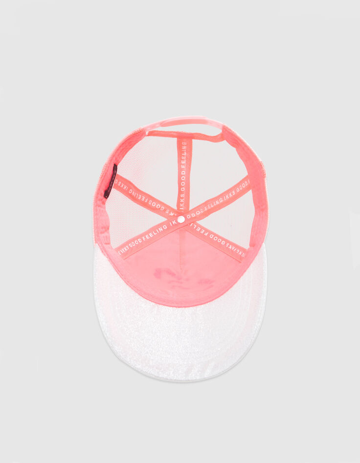Gorra silver, rosa, malla rosa fluo niña-7