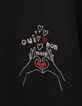 Sudadera negra corazón dedos mini me niña-6