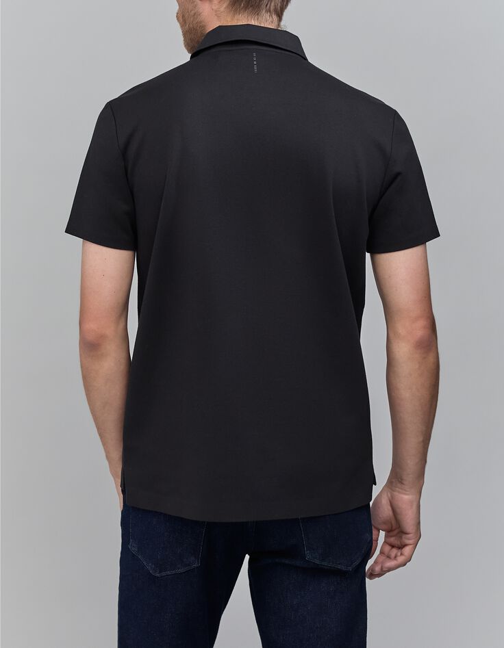 Polo negro de hombre con pinzas termoadhesivas DRY FAST-3
