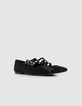 Ballerines noires cuir effet poulain 3 boucles Femme-6