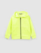 Boys’ neon green cardigan-1