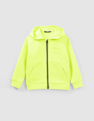 Boys’ neon green cardigan - IKKS