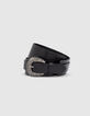 Women’s black belt with Western buckle-1