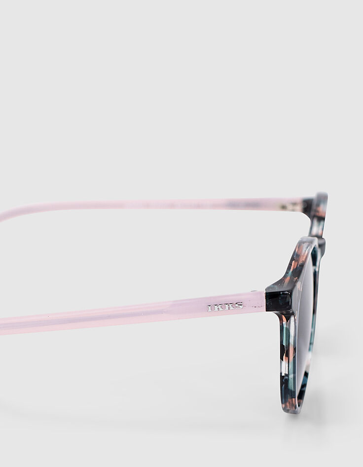 Gafas de sol de color rosa con escamas azules-4