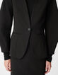 Veste de tailleur noire cintr&eacute;e d&eacute;coupes manches Femme-5