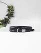 Ceinture noire fine en cuir I.Code-1