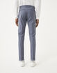 Men’s indigo check SLIM TRAVEL SUIT suit trousers-3