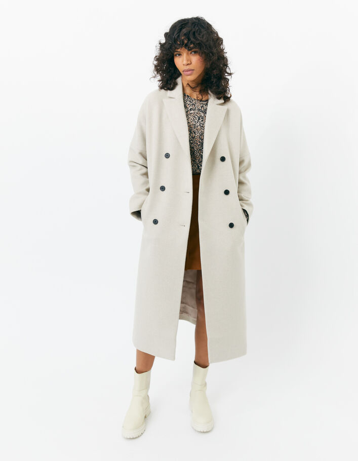 manteau blanc laine