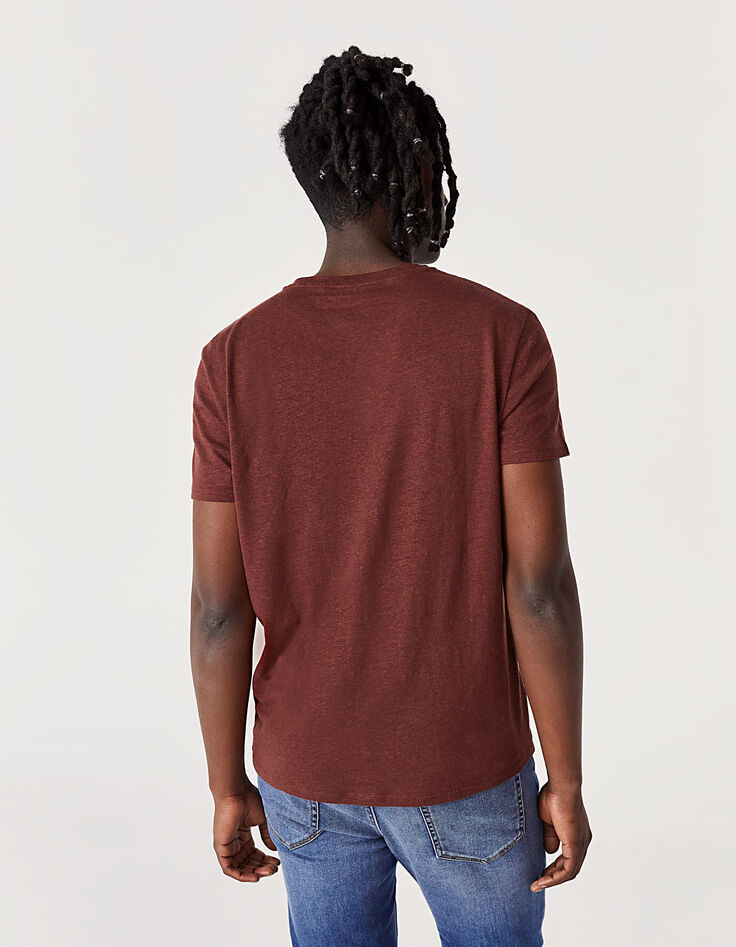 Tee-shirt terracotta en chanvre certifié Homme-3