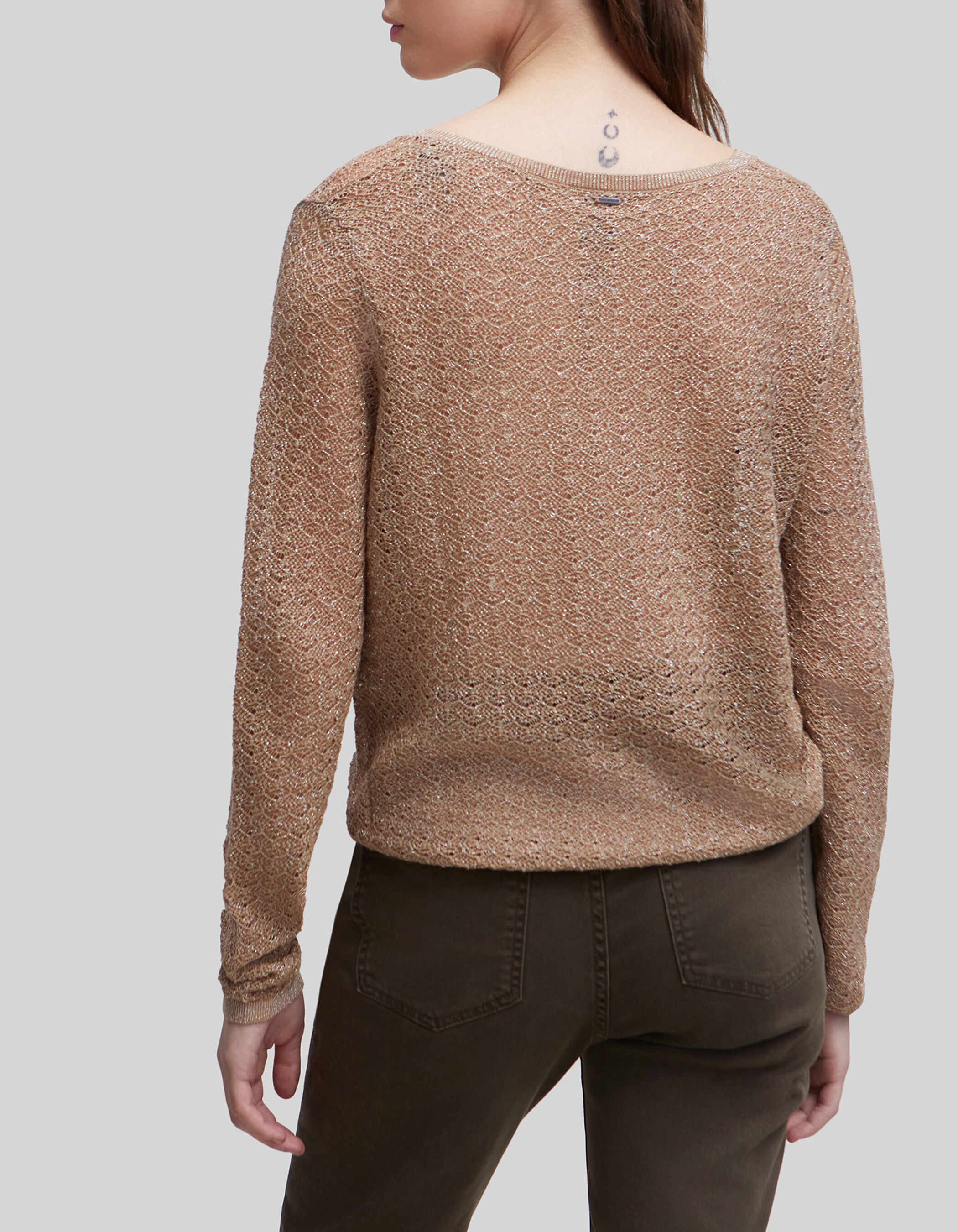 Pull Bébé En Tricot Ajouré Fantaisie VERTBAUDET - Ouverture Boutonnée Dos, Manches Longues, Col Rond - 1